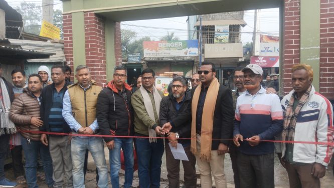 পাঁচবিবিতে রাস্তার আরসিসি ঢালাই কাজের উদ্বোধন
