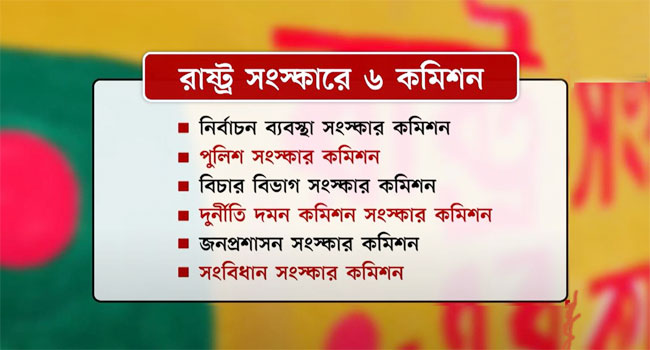 উপদেষ্টা পরিষদের ওয়েবসাইটে ৬ সংস্কার কমিশনের পূর্ণাঙ্গ প্রতিবেদন প্রকাশ