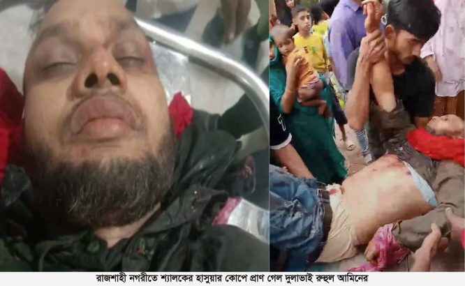 রাজশাহীতে শ্যালকের হাসুয়ার কোপে প্রাণ গেল দুলাভাইয়ের
