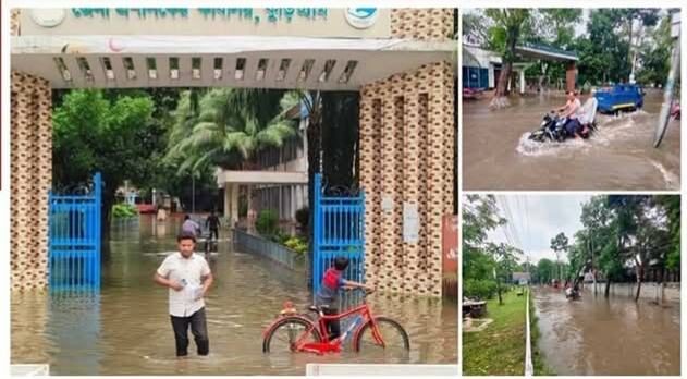 বর্ষা এলেই ডুবে যায় কুড়িগ্রাম: শহর।। নাগরিক দুর্ভোগের স্থায়ী চিত্র