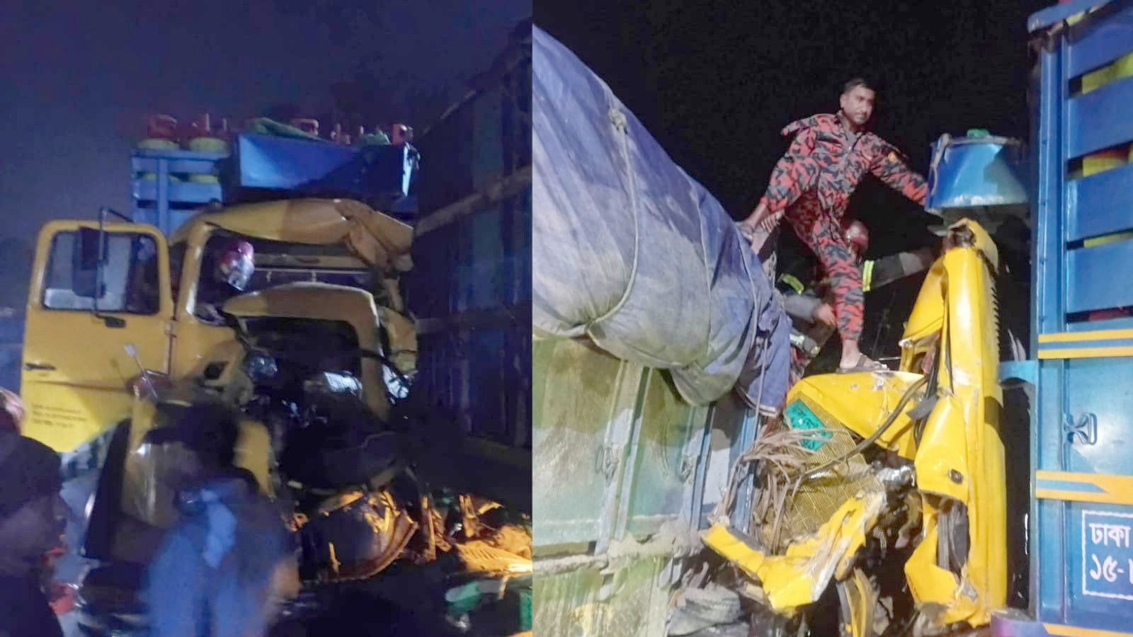 ঘোড়াঘাটে দাঁড়িয়ে থাকা ট্রাকে ধাক্কা: (হেলপার) নিহত, আহত চালক