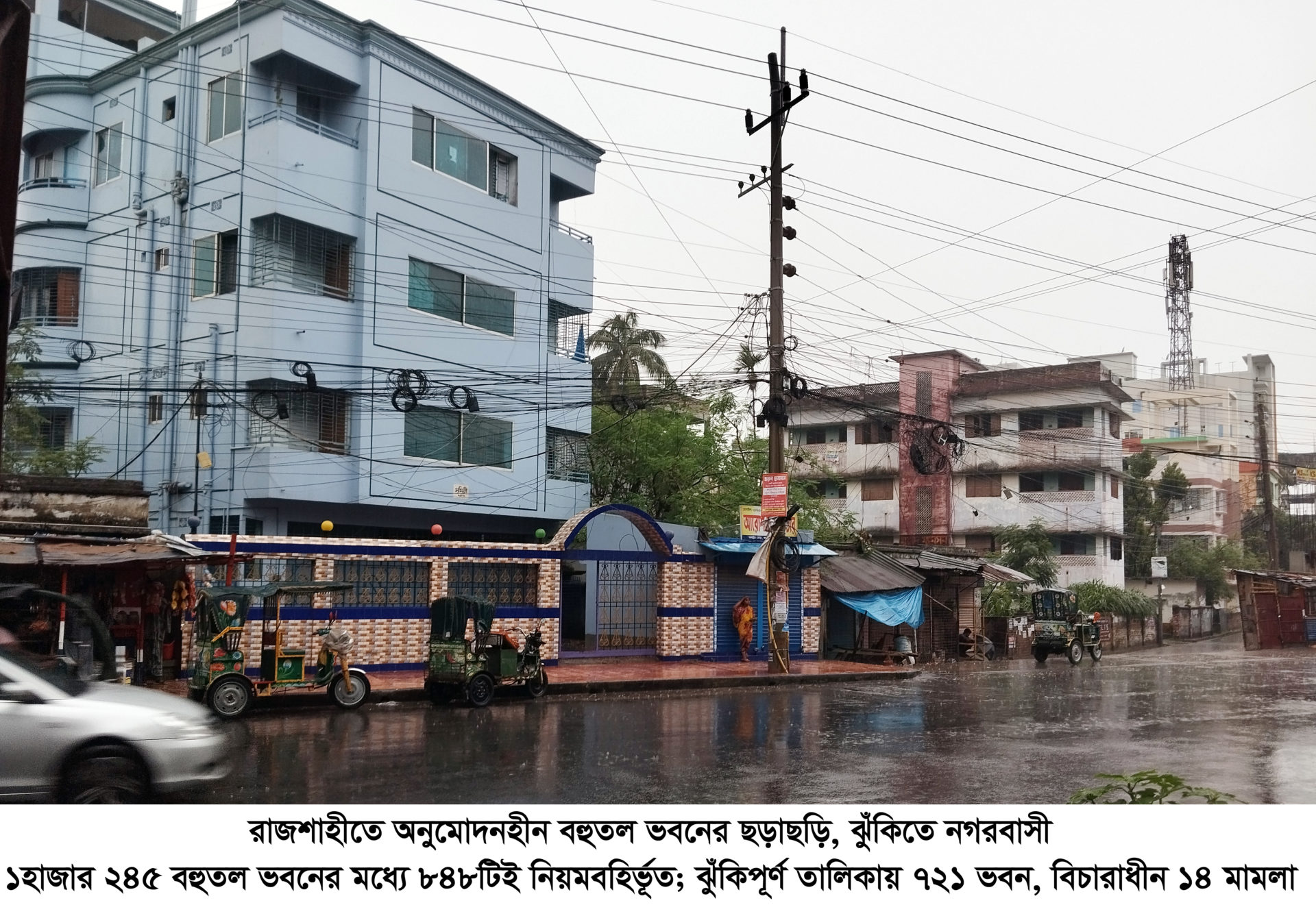 রাজশাহীতে অনুমোদনহীন বহুতল ভবনের ছড়াছড়ি, ঝুঁকিতে নগরবাসী