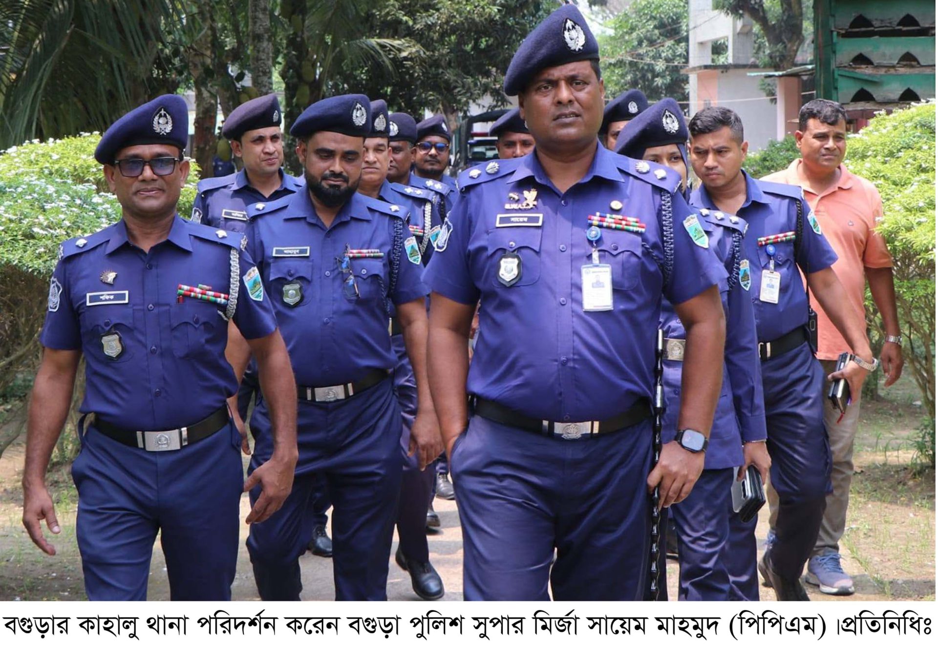 কাহালু থানা পরিদর্শন করলেন পুলিশ সুপার মির্জা সায়েম মাহমুদ পিপিএম