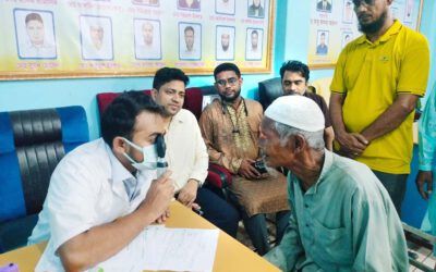 দুপচাঁচিয়ায় প্রগতি সংঘের বিনামূল্যে চক্ষু সেবা