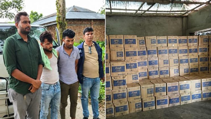 মুন্সিগঞ্জে ডাকাতি হওয়া ৬৪৩ কার্টুন সয়াবিন তেল বগুড়ার শেরপুরে উদ্ধার, আটক ২
