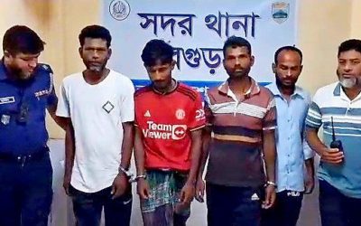 বগুড়ায় দুই হত্যা মামলার ৬ পলাতক আসামি গ্রেপ্তার