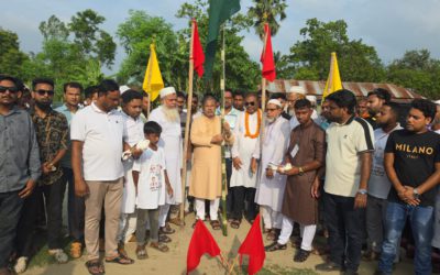 সিংড়ায় এড. মুন্টু ও শামীম আল রাজির স্মরণে ফুটবল টুর্নামেন্টের শুভ উদ্বোধন