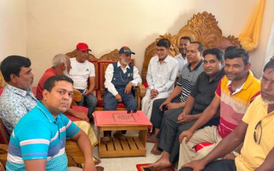 গাবতলীতে বিএনপিনেতা অসুস্থ নবীর উদ্দিনকে দেখতে সাবেক এমপি লালু