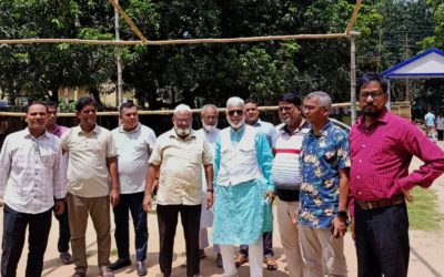বিনামূল্যে রোগীদের চোখের চিকিৎসা ও লেন্সসহ ছানি অপারেশনের জন্য বগুড়া পৌর হাইস্কুল এন্ড কলেজ মাঠ পরিদর্শনে সাবেক এমপি লালু