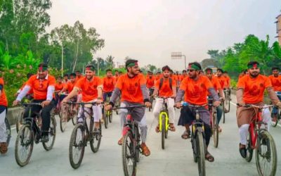 মোকামতলায় শিবিরের অপরাজেয় জুলাই সাইকেল র‍্যালী