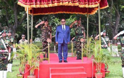 ভারপ্রাপ্ত রাষ্ট্রপতি হাফিজ উদ্দিন আহমদকে বঙ্গভবনে বিদায়ী সংবর্ধনা