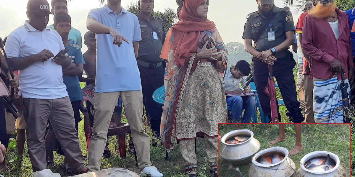 আদমদীঘিতে নিষিদ্ধ পিরানহা মাছ চাষ করায় ভ্রাম্যমান আদালতে দুই মাছ চাষীর অর্থদন্ড