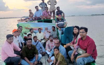 চলনবিলে বগুড়া লেখক চক্রের কবিতাভাসান