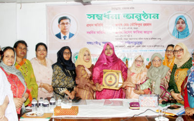 বগুড়ায় জেলা প্রশাসক পত্নী ফাতিমা জান্নাত কে সংবর্ধনা প্রদান