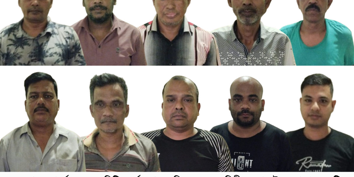 রাজশাহী নগরীতে জুয়া খেলা অবস্থায় ১০ জুয়াড়ি গ্রেফতার