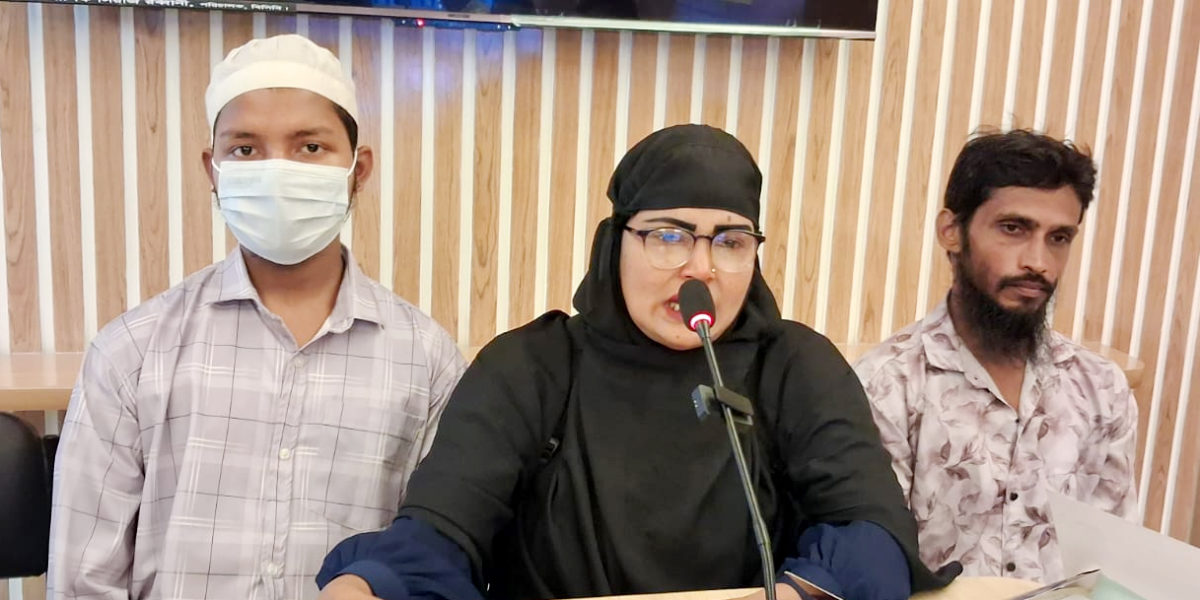 বগুড়ায় স্বামীর বিরুদ্ধে নির্যাতন ও সর্বস্ব আত্মসাতের অভিযোগে সংবাদ সম্মেলন