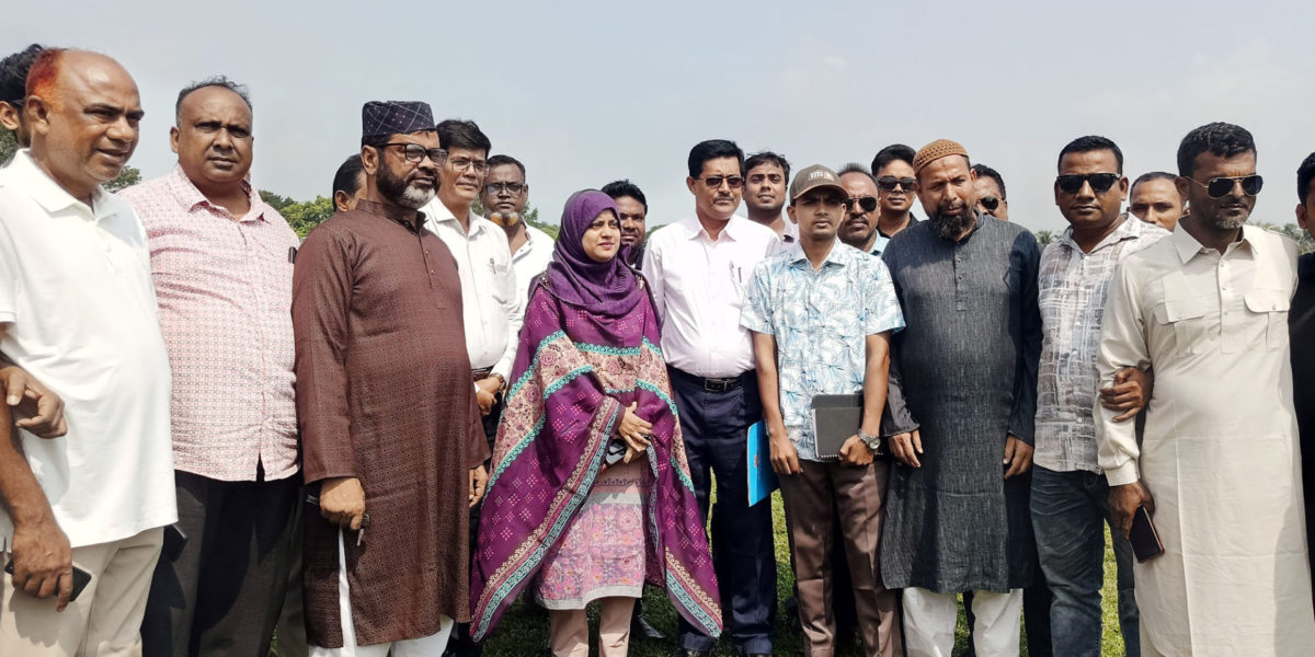 জাতীয় ক্রীড়া পরিষদের প্রকৌশলীর সান্তাহার ষ্টেডিয়াম পরিদর্শন