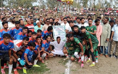 শাজাহানপুরে খালেদা জিয়ার স্মরণে ফুটবল টুর্নামেন্ট উদ্বোধন